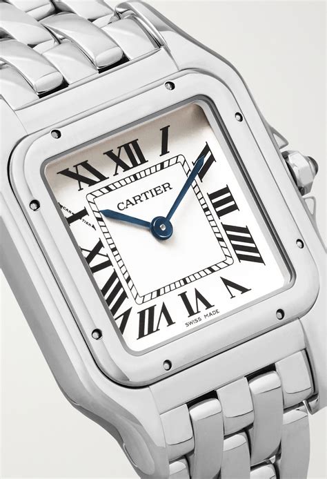 mens silver cartier watch|cartier la panthere watch.